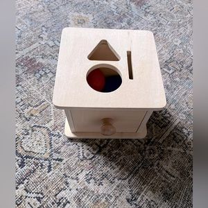 Montessori Wooden Coin Drop Box